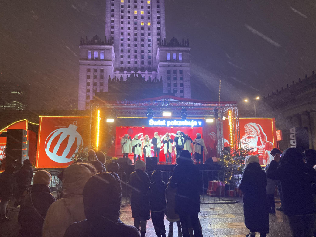 Świąteczna ciężarówka Coca-Coli w Warszawie