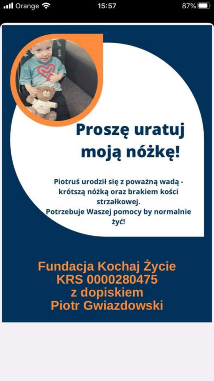 Piotruś chce normalnie chodzić