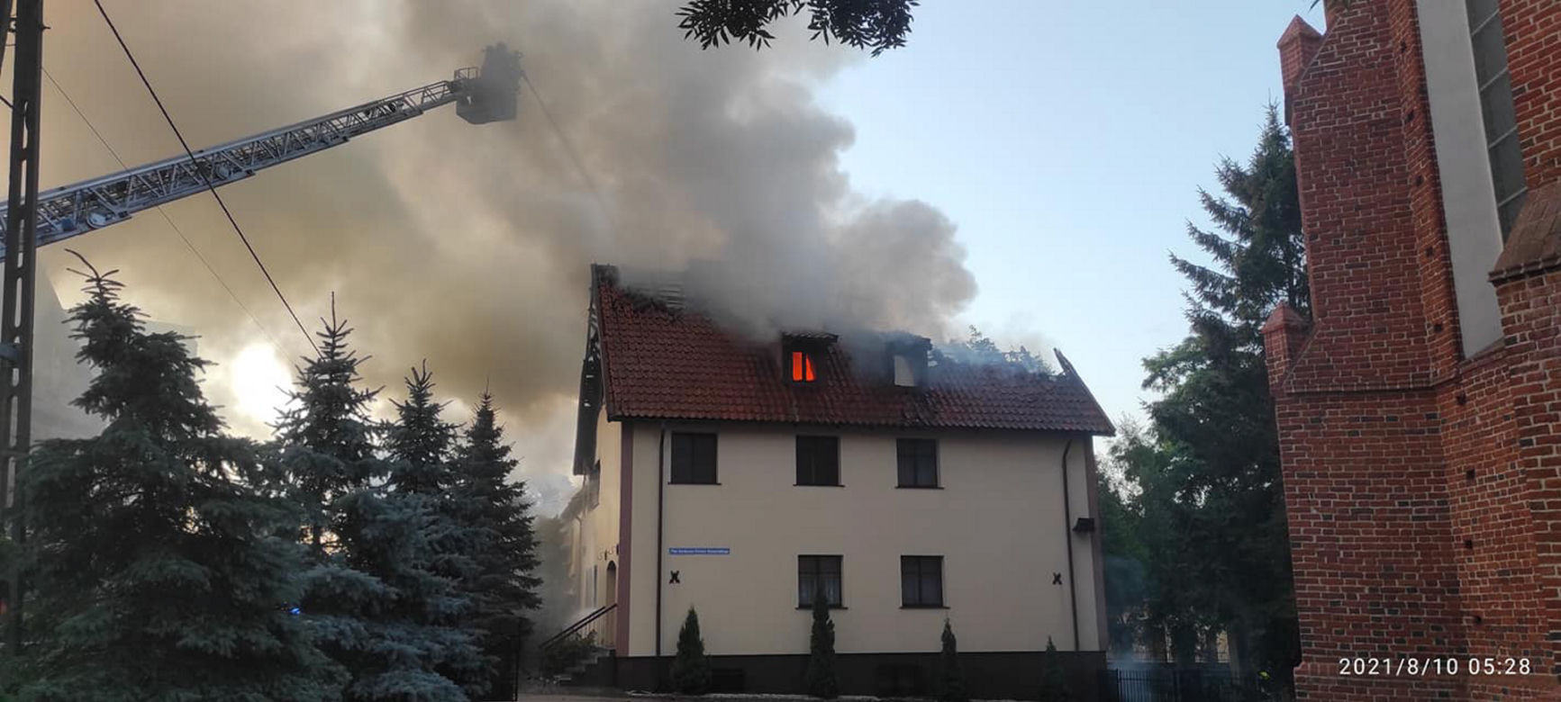 Tragiczny pożar plebanii w Nowym Stawie