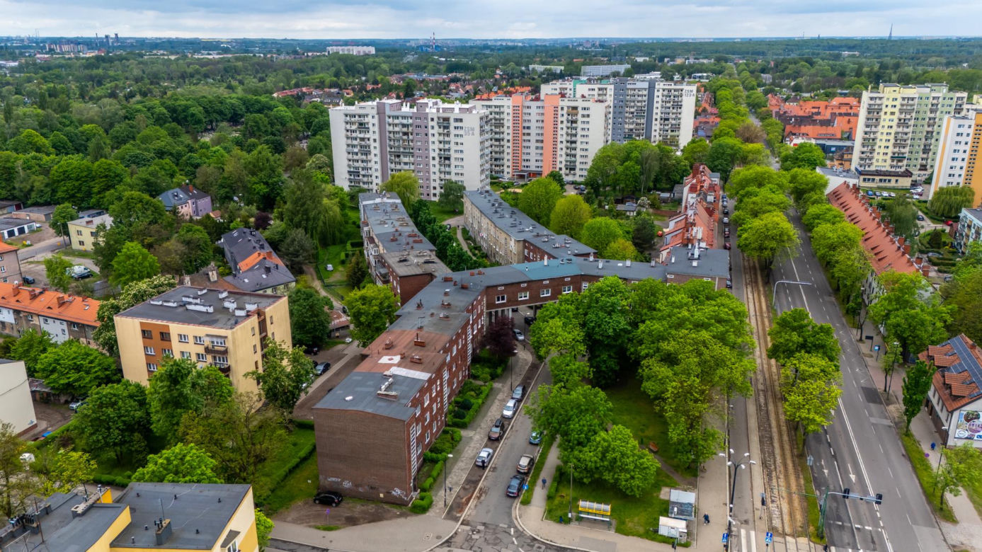 Plac Słowiański w Zabrzu - przedwojenna zabudowa