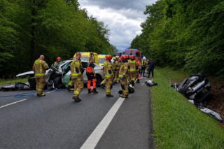Czołowe zderzenie na Podkarpaciu. Dwie osoby zginęły! [ZDJĘCIA]