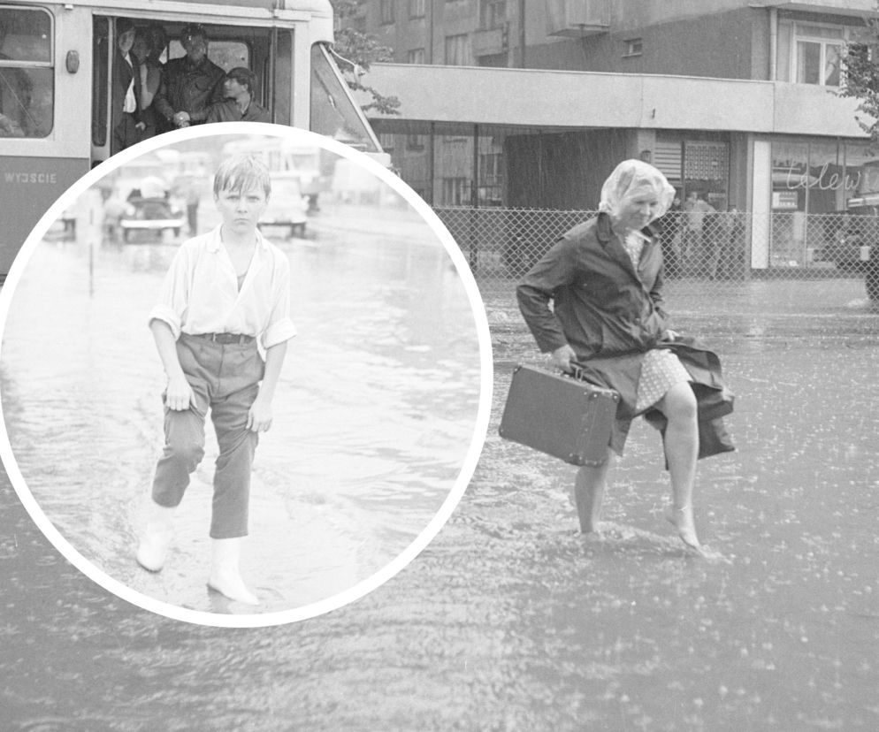 Warszawa zniknęła pod wodą! Zalane ulice i chodniki. Co tam się działo! Archiwalne zdjęcia z lat 60.