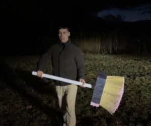 Friz z córką na straszeniu dzików