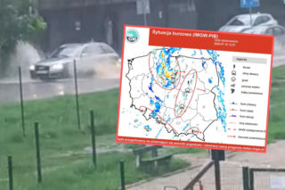 Bydgoszcz pod wodą po gwałtownej burzy. Zalane ulice, kilkadziesiąt interwencji 