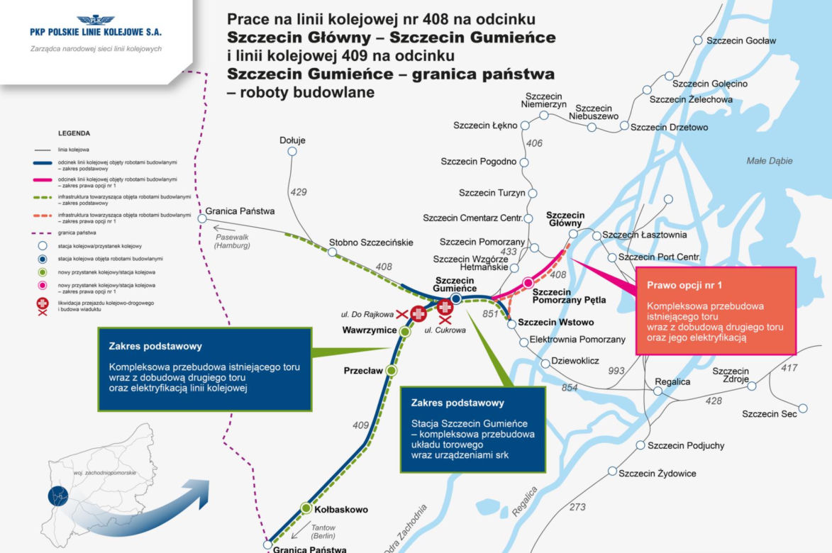 Przebudowa linii kolejowej między Szczecinem i granicą