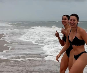 Natalia Bukowiecka i spółka w wodzie