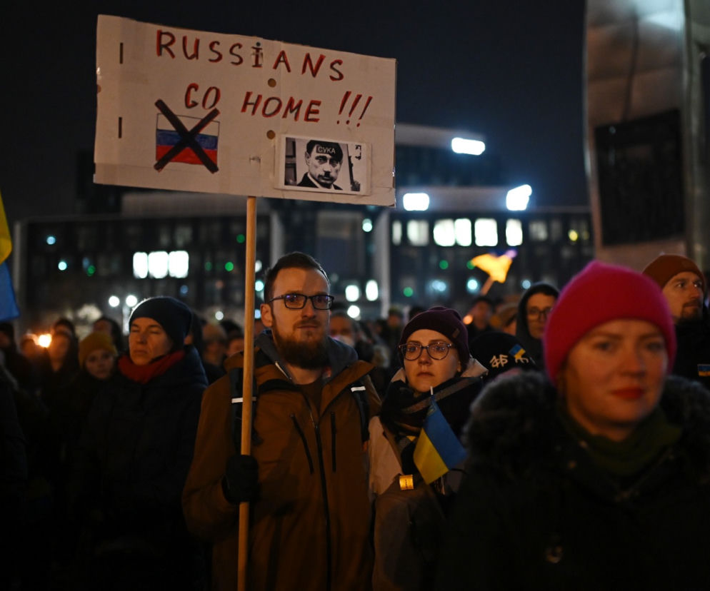 Solidarni z Ukrainą. Wielki wiec w Gdańsku