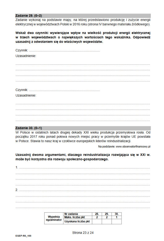 Matura geografia rozszerzona 2021 - arkusz CKE