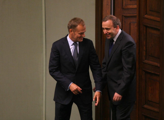 Donald Tusk i Grzegorz Schetyna