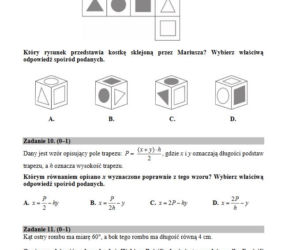 Egzamin ósmoklasisty 2020 matematyka - ARKUSZE CKE, ODPOWIEDZI, ZADANIA