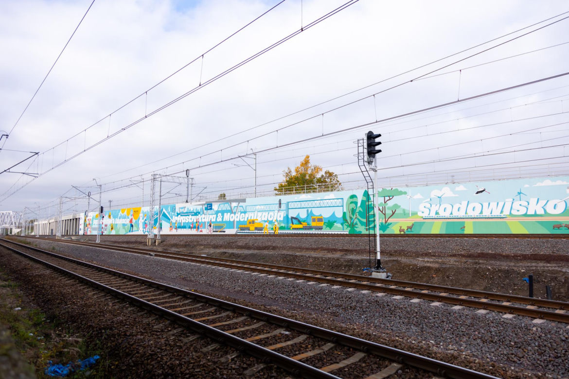 300-metrowy mural przy stacji Warszawa Zachodnia