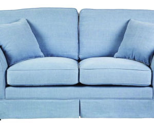 Błękitna sofa do salonu