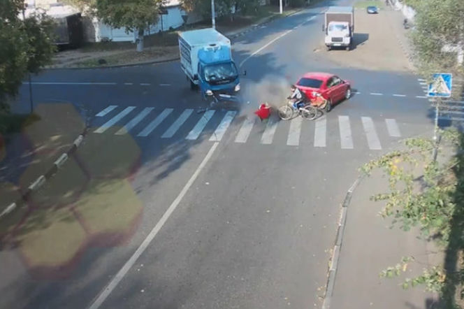 potrącenie rowerzysty