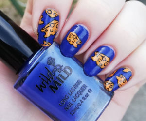 Serowy manicure, cheese nails 