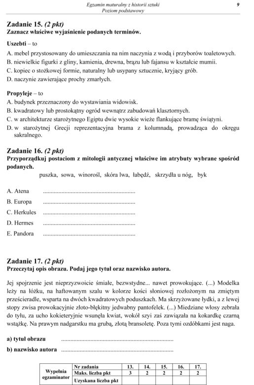 Historia sztuki podstawowy 9