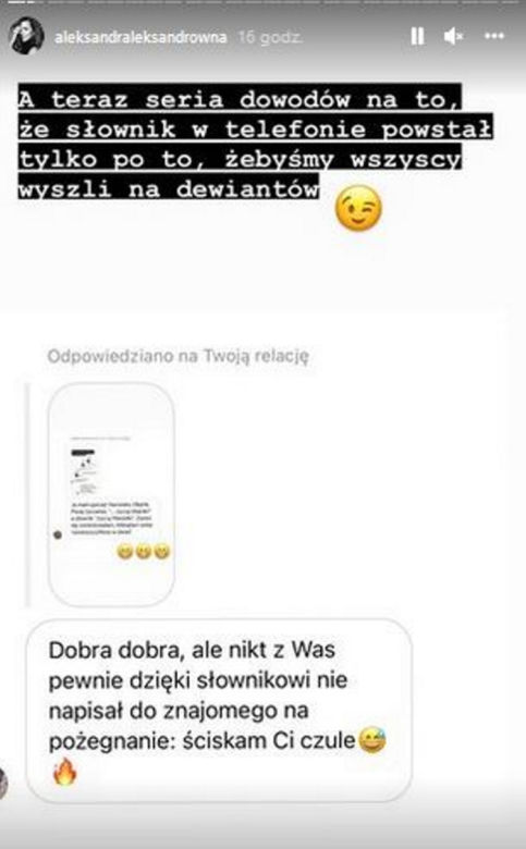 Aleksandra Kwaśniewska pokazała pikantne wiadomości