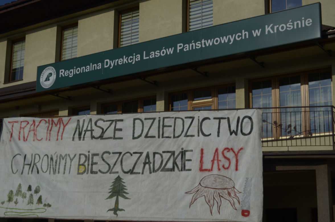 Blokada siedziby lasów państwowych