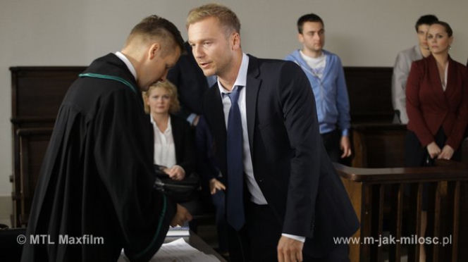 M jak miłość odc. 1045. Andrzej Budzyński (Krystian Wieczorek), Piotrek (Marcin Mroczek)