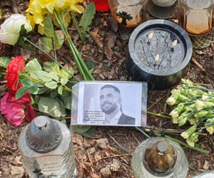 Miejsce wypadku Łukasza Litewki