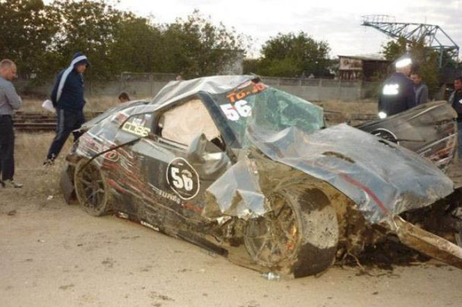 Nissan GT-R - wypadek w Rosji