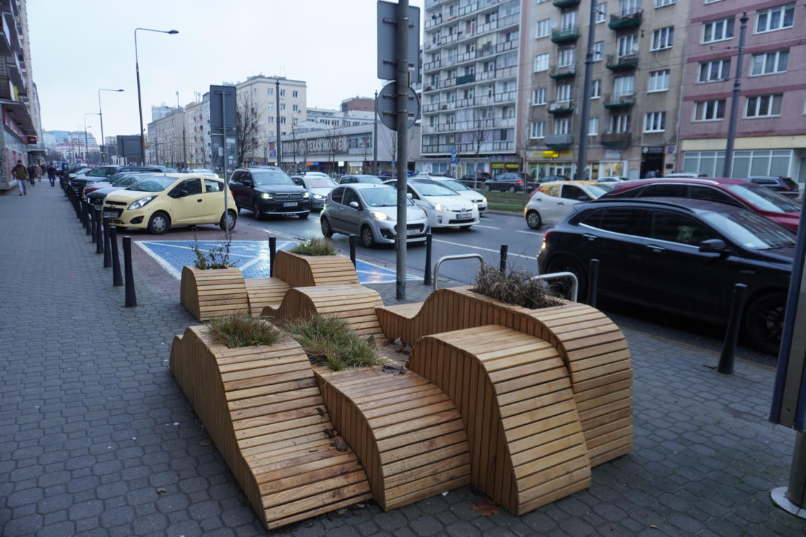 Parklety przy ulicy Puławskiej