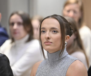 Iga Świątek i Daria Abramowicz na konferencji