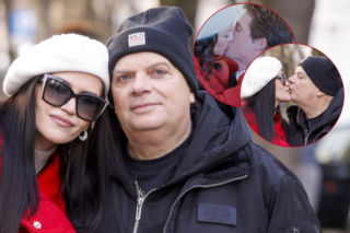 Skiba obcałowuje żonę przed TVN. Gdyby „Love Actually” kręcono na ulicach Warszawy, ten duet dostałby własną scenę