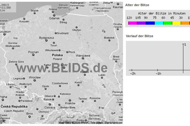 BURZE w Polsce 18.04.2013: GDZIE jest burza - NA ŻYWO - MAPA BURZOWA