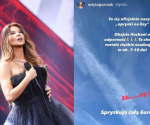 Edytę Górniak truje dym z samolotu