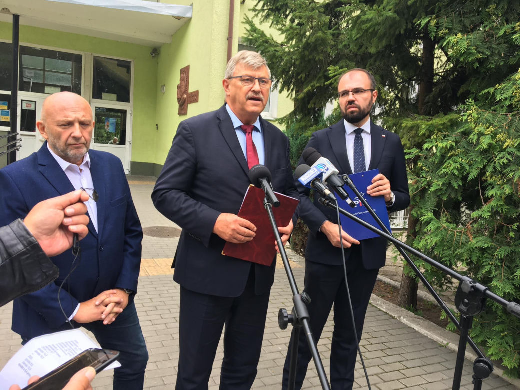 Konferencja prasowa Krzysztof Szczuckiego w Grudziądzu