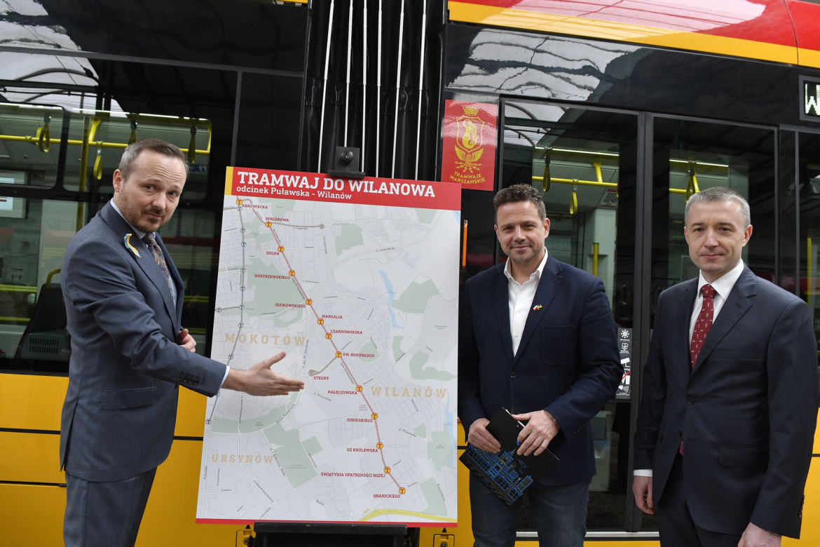 W pół godziny z Wilanowa do centrum. Umowa na nową trasę tramwajową podpisana