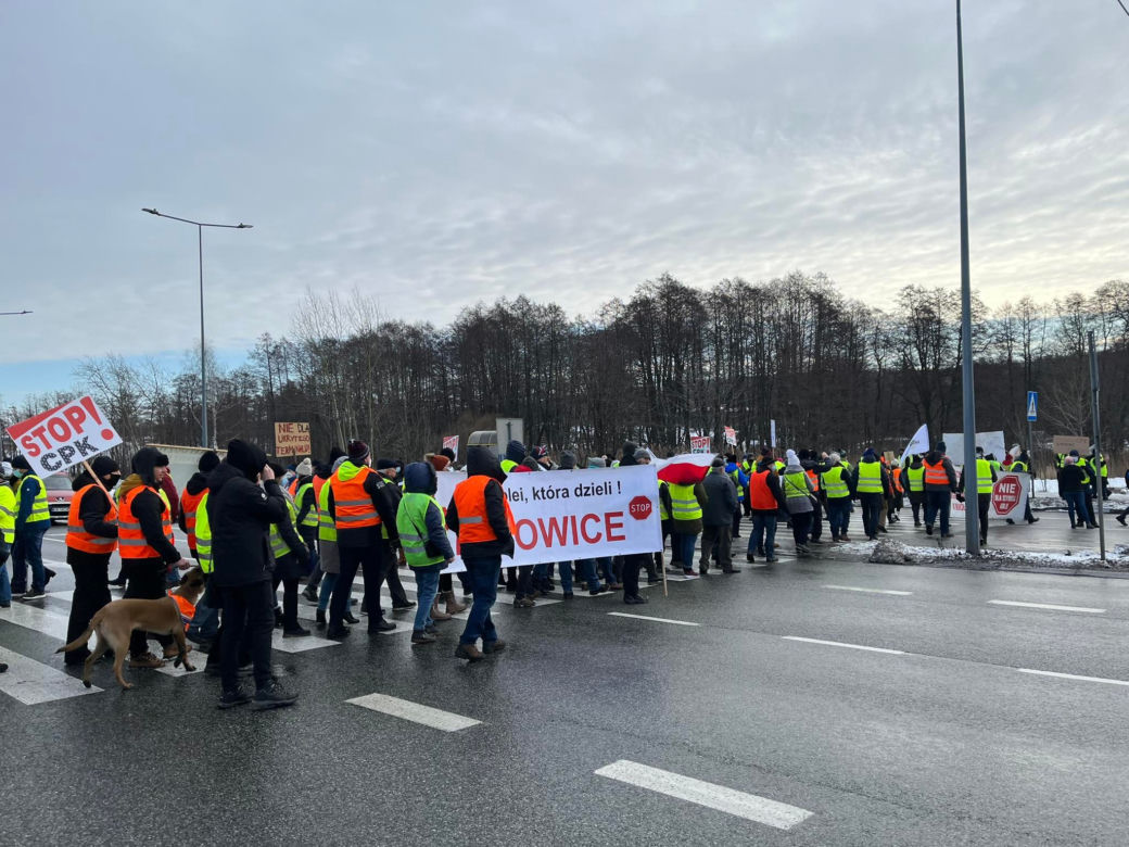 Protest przeciwko CPK