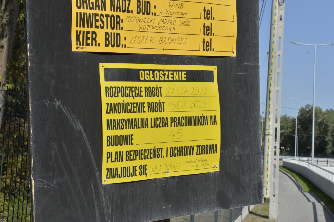 Mieli otwierać tunel w Sulejówku, wyszła klapa. Drogowcy będą musieli zrywać nowy asfalt	