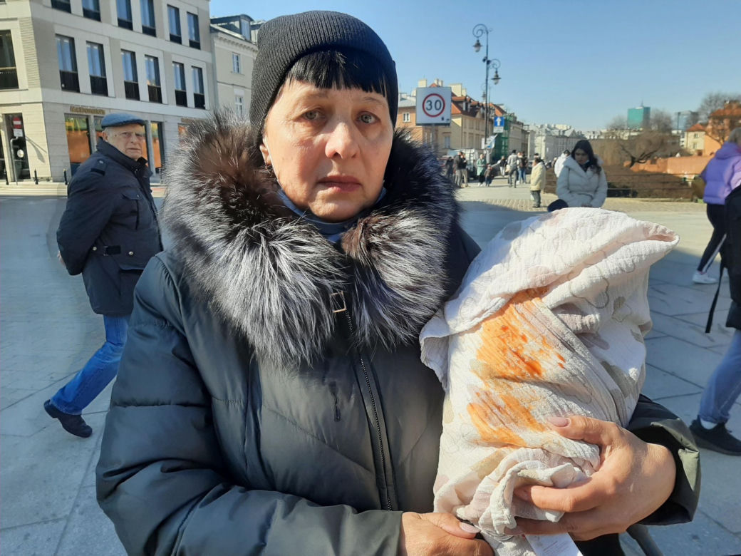 "Świecie, pomóż naszym dzieciom". Protest matek z Ukrainy przeszedł przez Warszawę