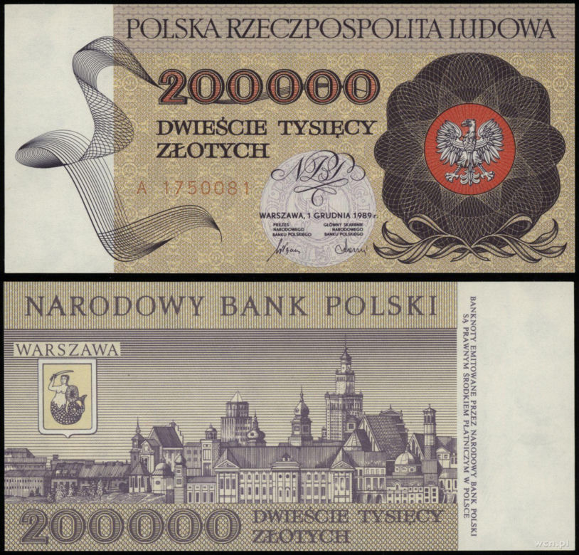 Banknoty przed 1995 rokiem 