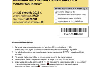 Matura poprawkowa 2022 - matematyka, polski, angielski. Mamy arkusze CKE! Odpowiedzi z matematyki. Co było na maturze poprawkowej? [zapis relacji]