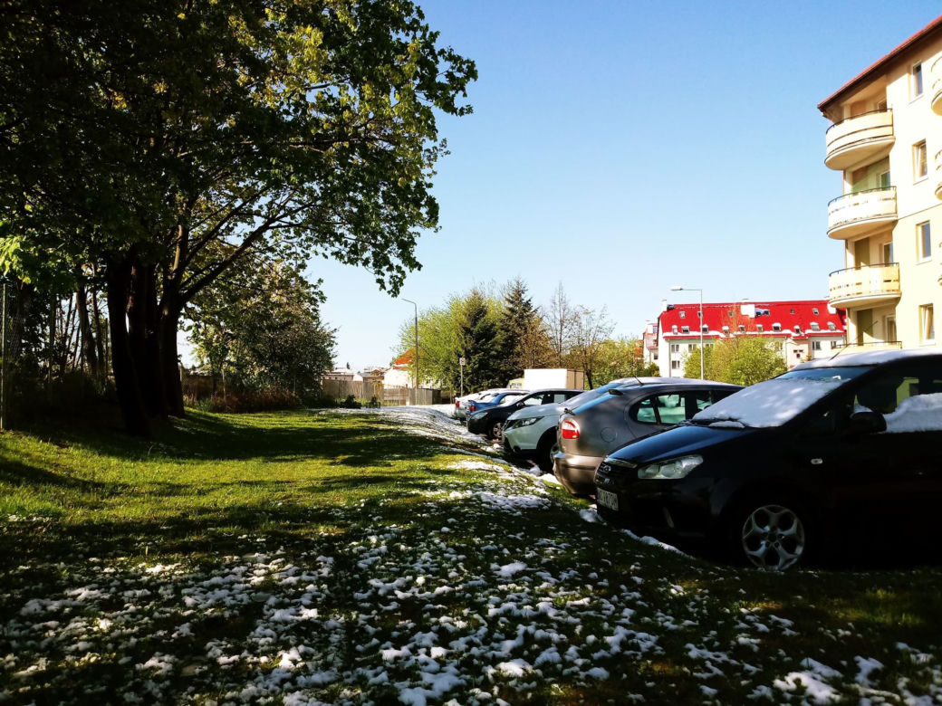 Olsztyn pod śniegiem, czyli jak zima potrafi zaskoczyć w maju!
