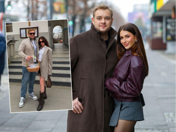 Roksana Węgiel z mężem zameldowali się w kościele. Jednak to nie koszyczek, a mini spódniczka skradła show!