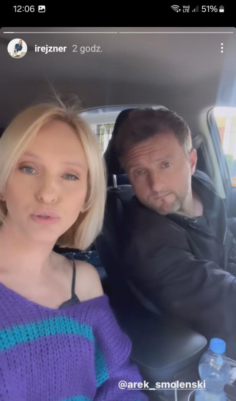 	M jak miłość na planie nowy sezon. Bartek (Arkadiusz Smoleński), Dorota (Iwona Rejzner)