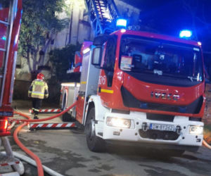 Potężny pożar w Legnicy. Płonął były radziecki szpital 
