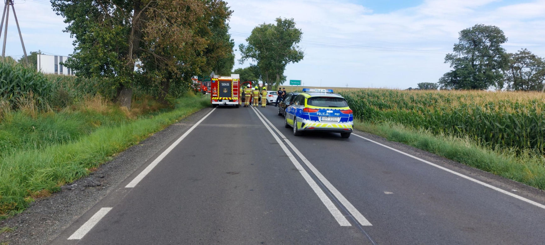 Żerdziny. Honda rozpadła się na pół w czasie wypadku. Trzy osoby ranne [ZDJĘCIA].