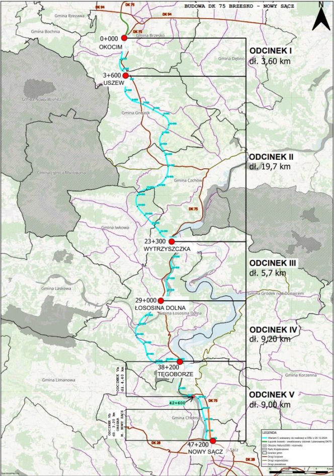 Przebieg sądeczanki
