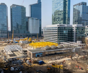 Budowa wieżowca AFI Tower w kompleksie Towarowa22