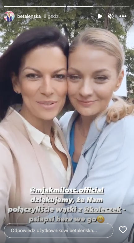 M jak miłość odc. 1739 na planie. Patrycja (Alżbeta Lenska), Jagoda (Katarzyna Kołeczek)
