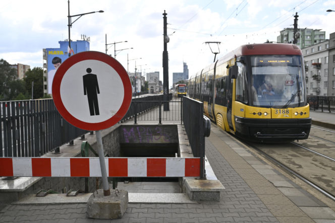 Wiadukt mostu Poniatowskiego w remoncie w 2025 r.