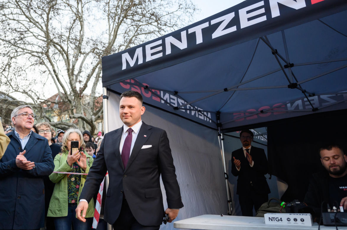 Wiec Sławomira Mentzena w Poznaniu