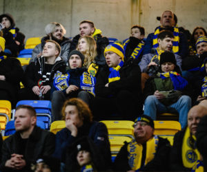 Arka Gdynia - Lechia Gdańsk: Zdjęcia kibiców z derbów Trójmiasta w ramach 23. kolejki PKO BP Ekstraklasy