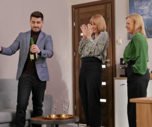 Pierwsza miłość, odcinek 3431: Marysia (Aneta Zając), Grażyna (Grażyna Wolszczak), Kacper (Damian Kulec)