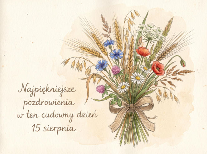 Kartki na dzień dobry 15 sierpnia