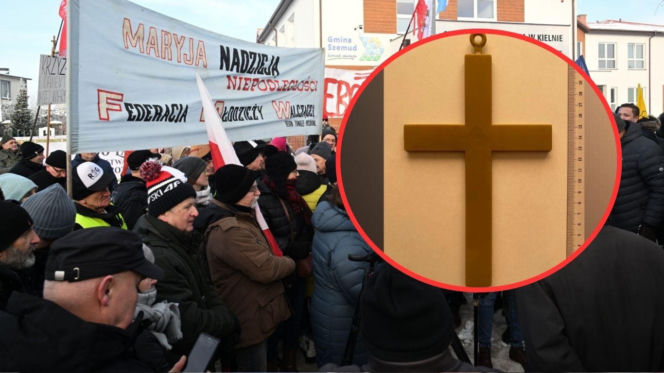Krzyż z Kielna to halloweenowy rekwizyt? Policja prowadzi śledztwo